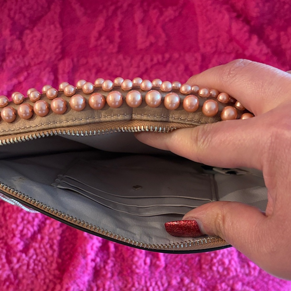 Kate Spade Pizza Slice Clutch with Red and Silver Accents - Picture 4 of 8